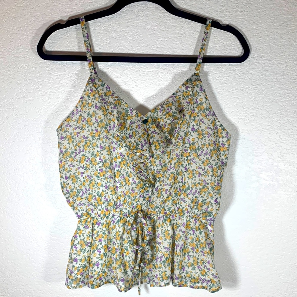 Gilli Spaghetti Strap Floral Top